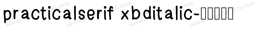 practicalserif xbditalic字体转换